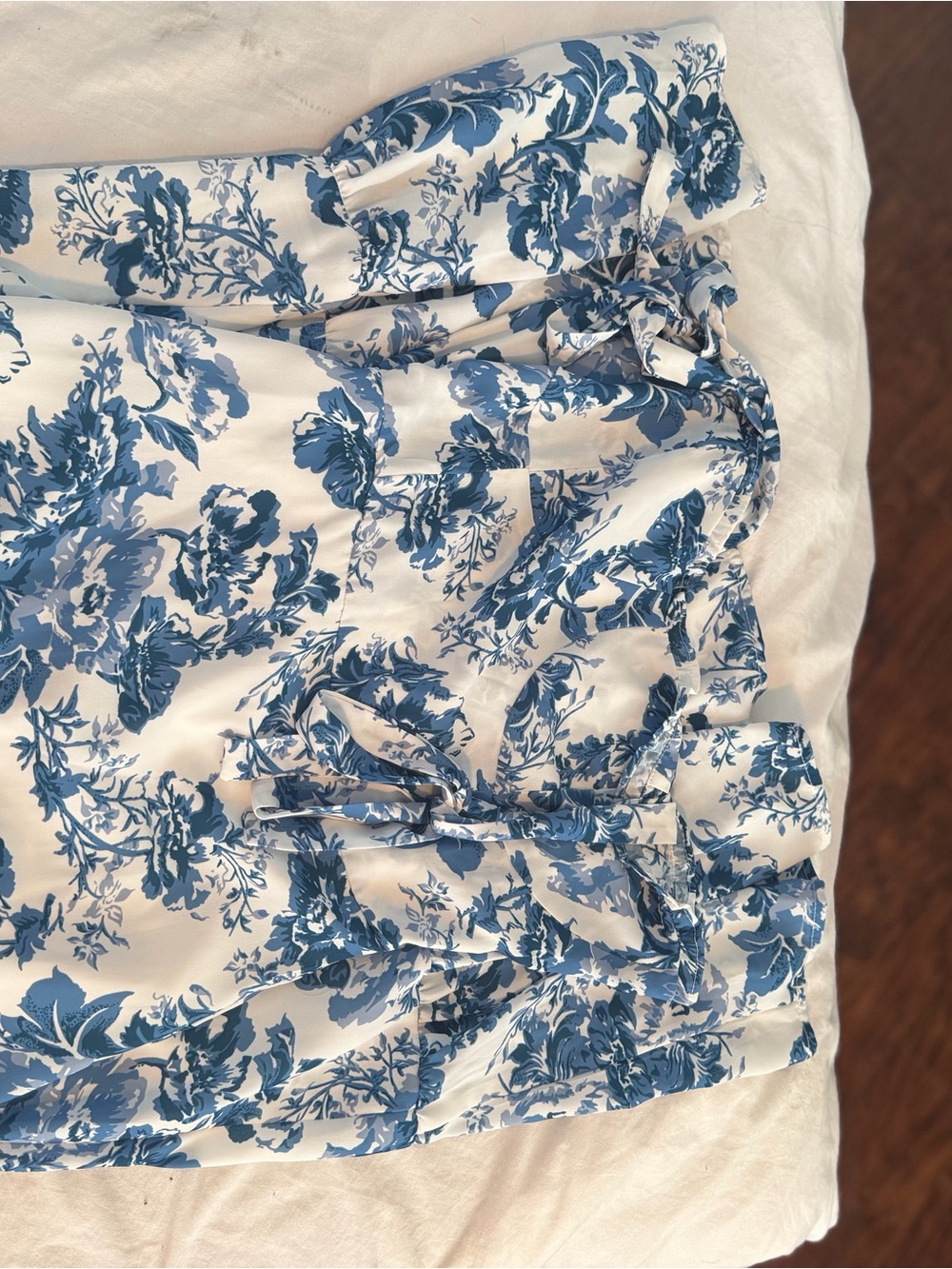Blue Floral Print Dress